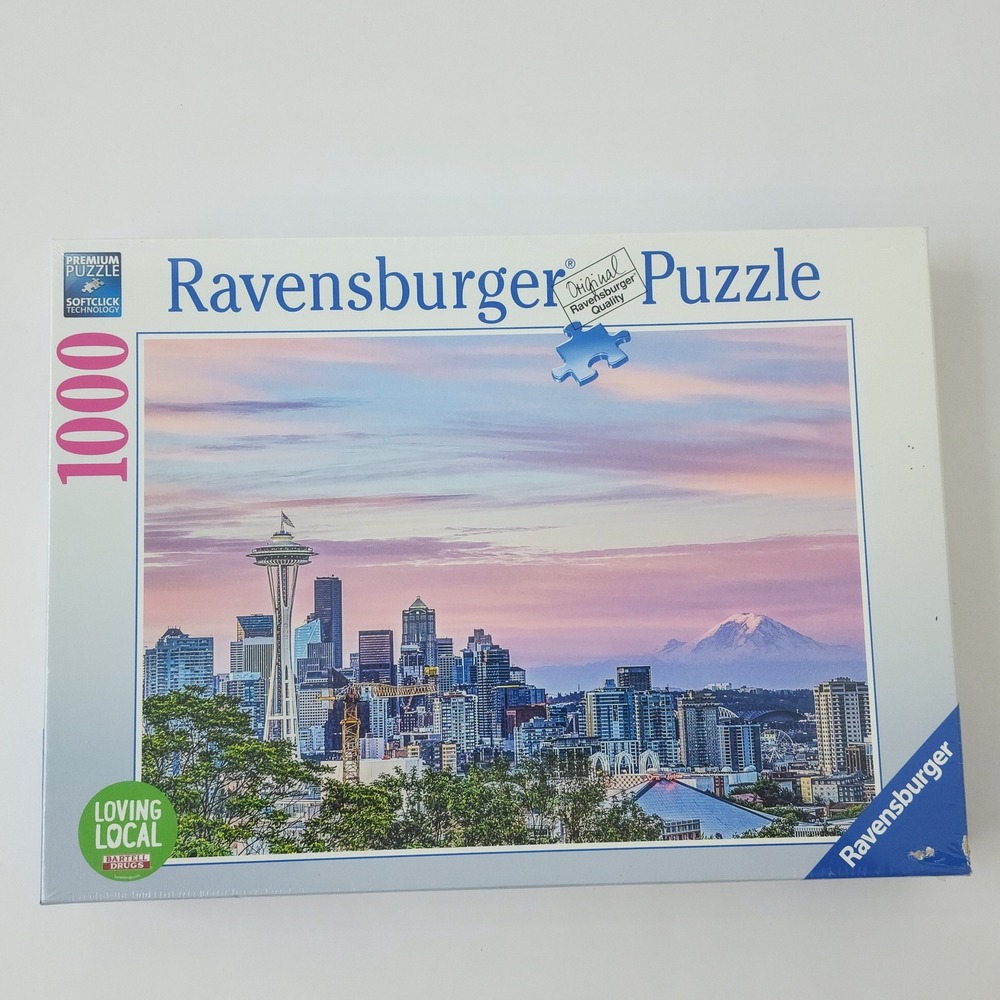 Ravensburger Seattle Skyline 1000 Piece Jigsaw Puzzle Gary Hamburgh Sunset 2019